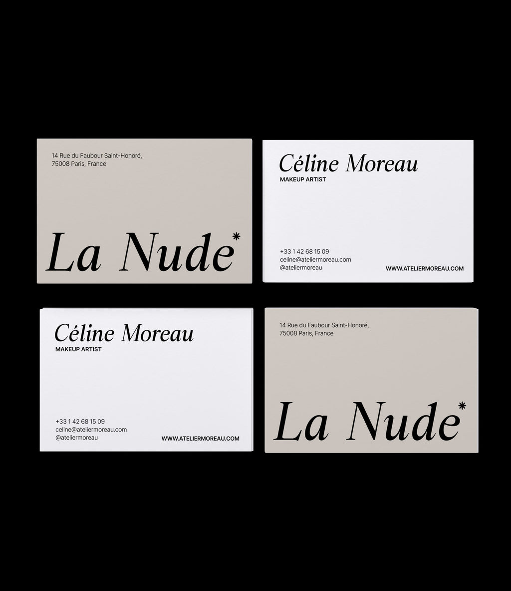 Custom printed makeup artist business card – minimalist design – semi-custom service