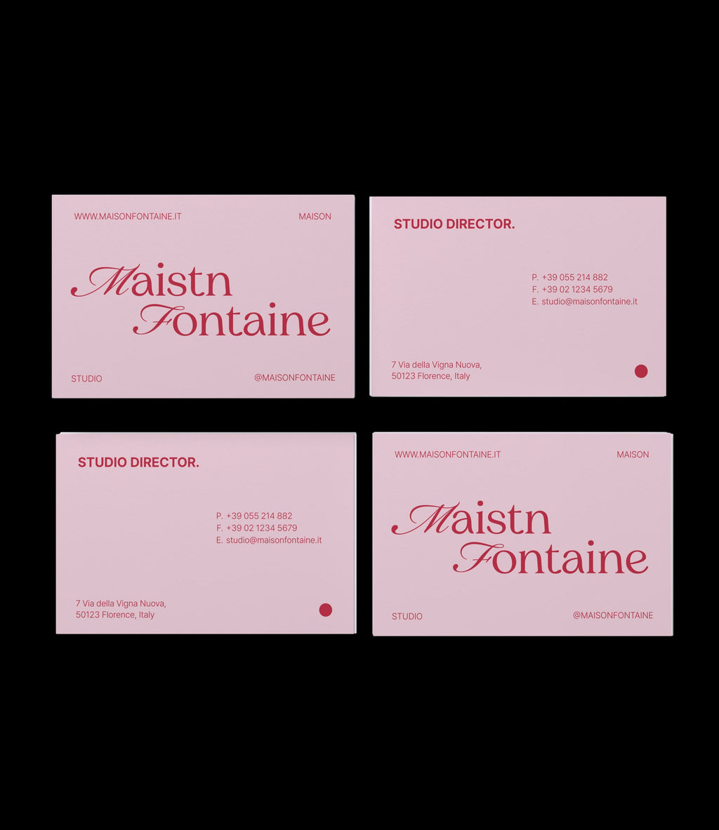 Custom printed beauty studio director business card – elegant design – semi-custom service