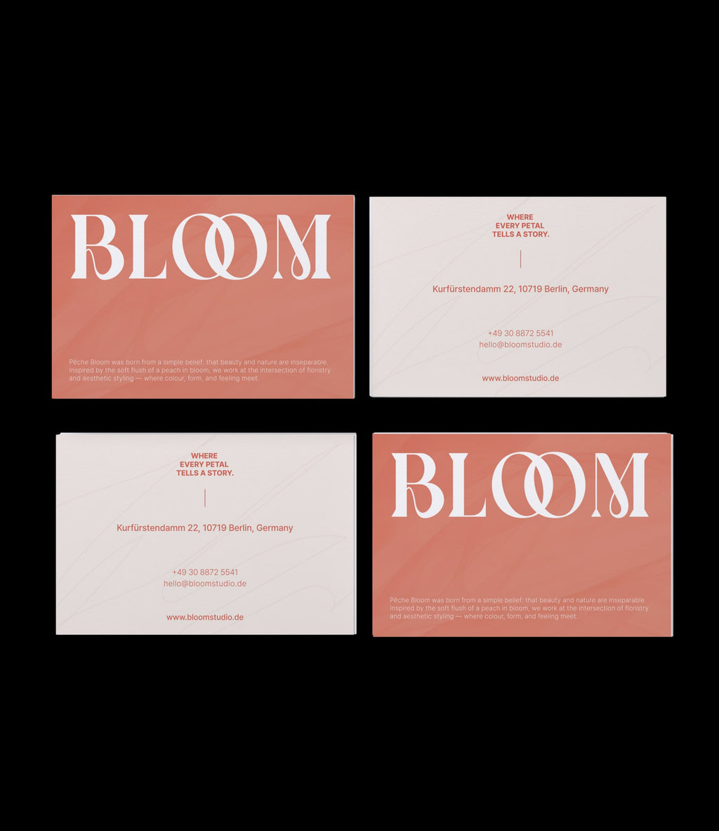 Custom printed florist business card – botanical design – semi-custom service