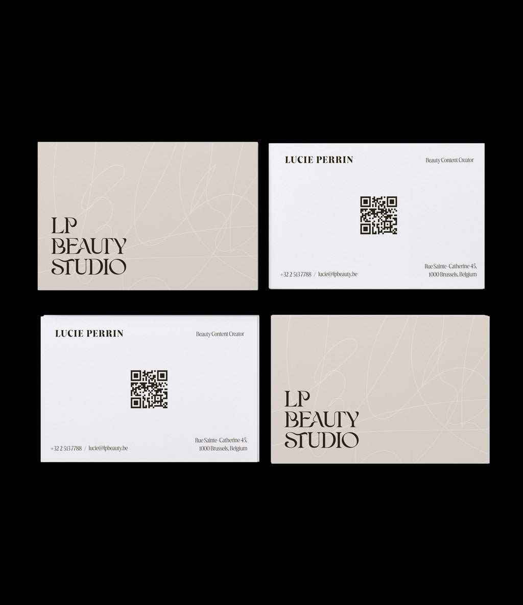 Custom printed beauty content creator business card – modern design – semi-custom service