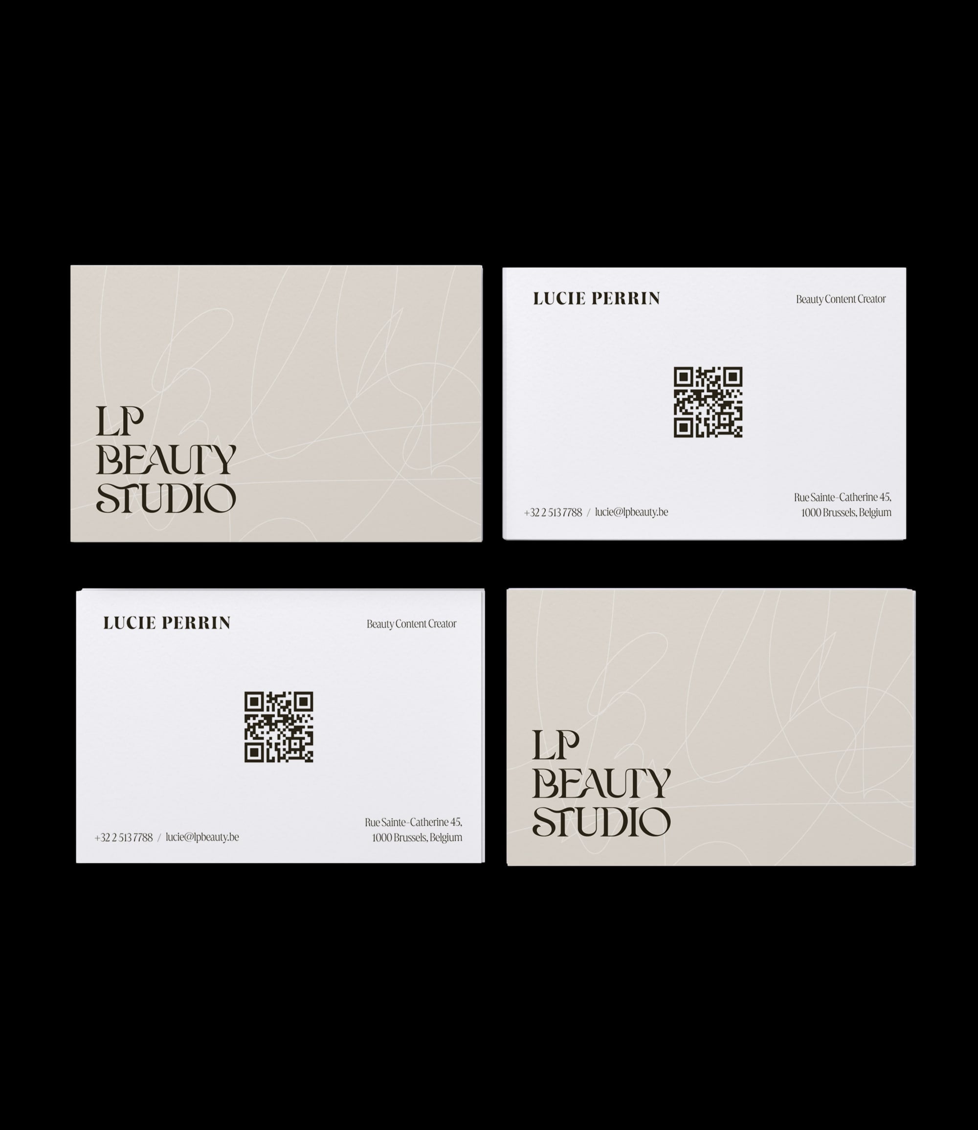 Custom printed beauty content creator business card – modern design – semi-custom service