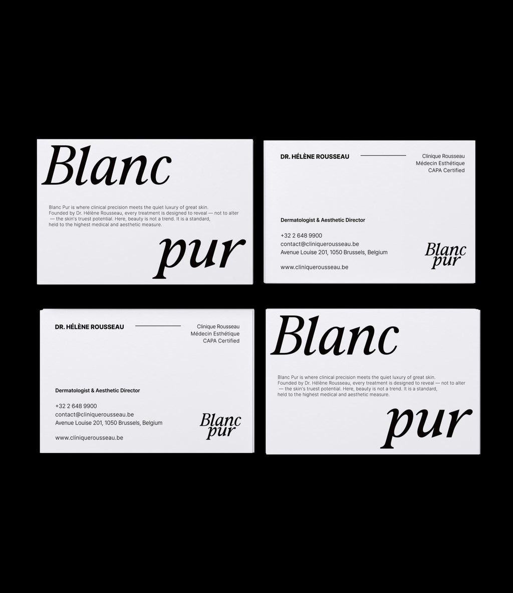 Custom printed aesthetic clinic business card – luxury design – semi-custom service