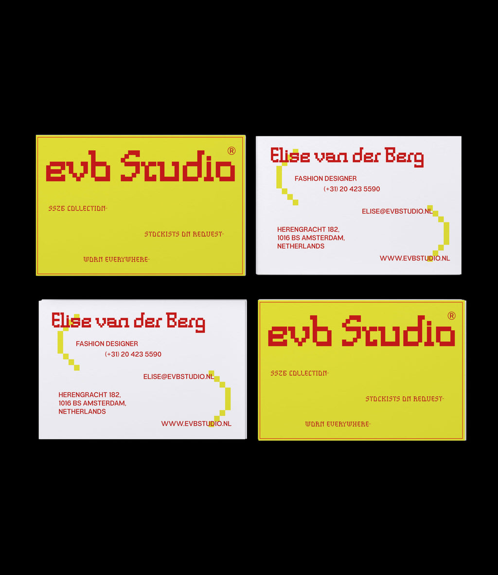 Custom printed fashion studio business card – minimalist design – semi-custom service