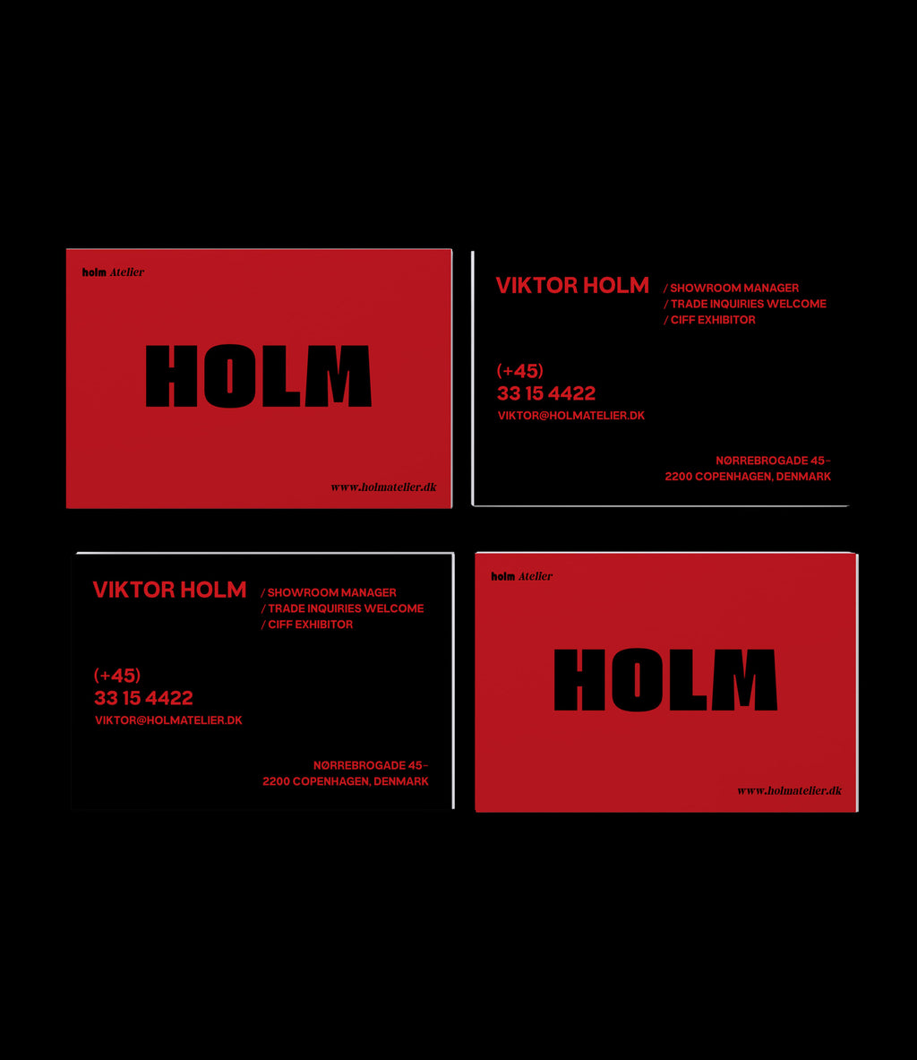 Custom printed fashion showroom business card – editorial design – semi-custom service