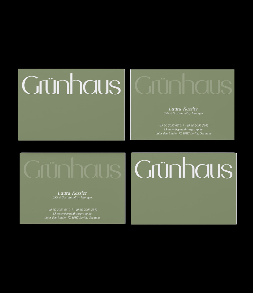 Custom printed sustainability manager business card – corporate design – semi-custom service