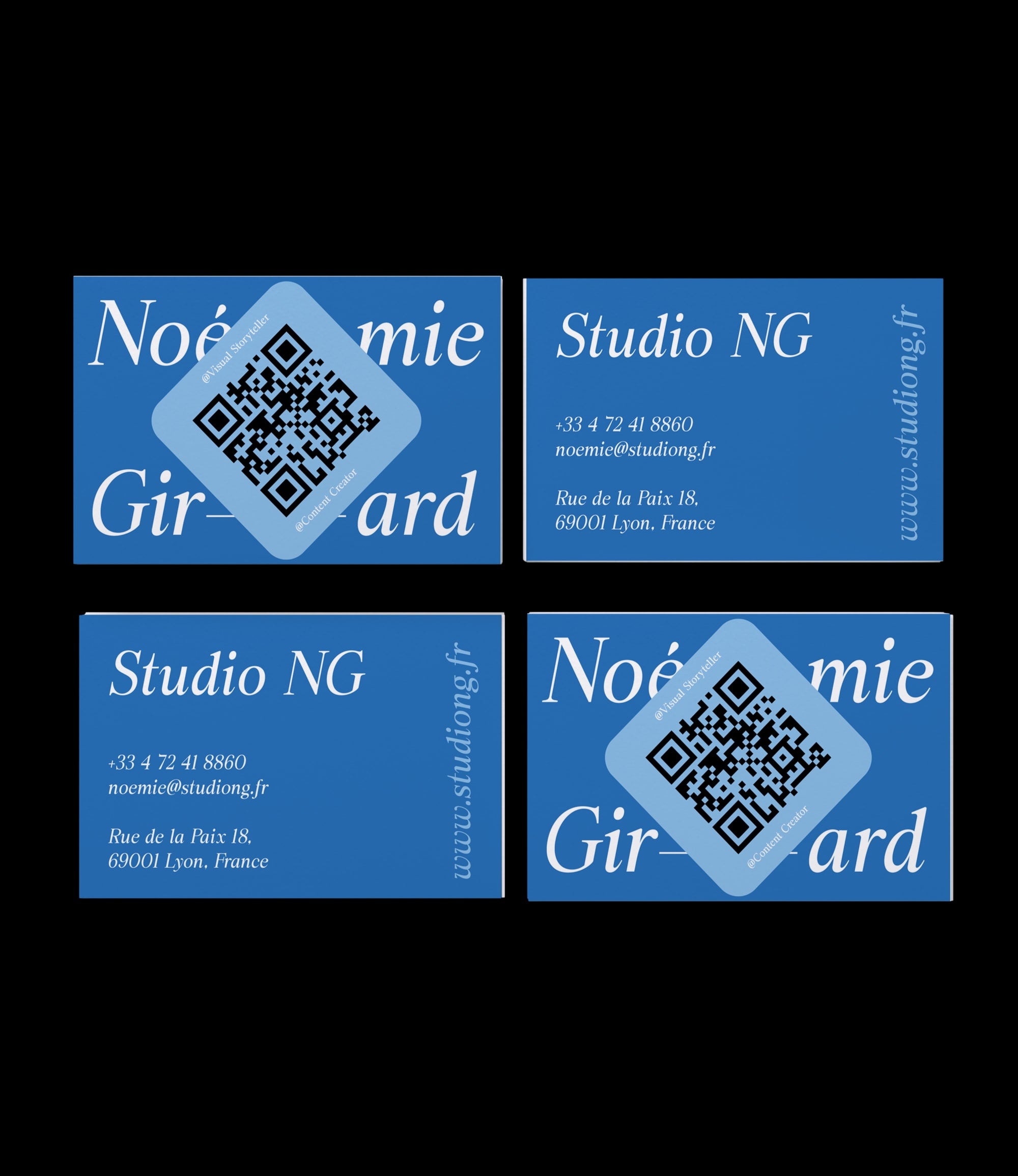 Custom printed visual storyteller business card – creative design – semi-custom service