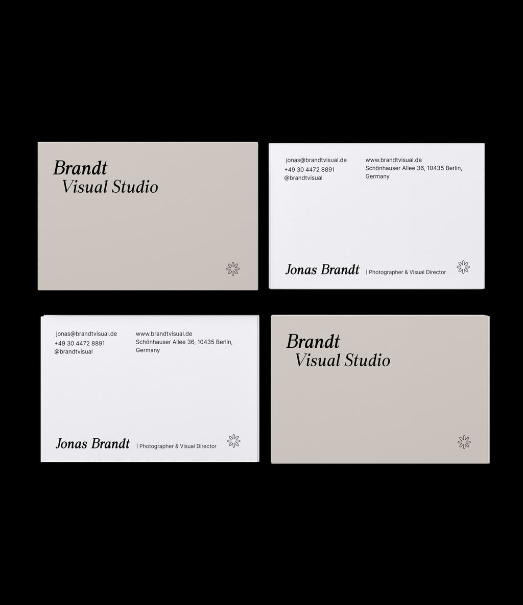 Custom printed photographer business card – dark design – semi-custom service