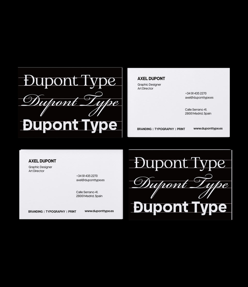 Custom printed graphic designer business card – typographic design – semi-custom service