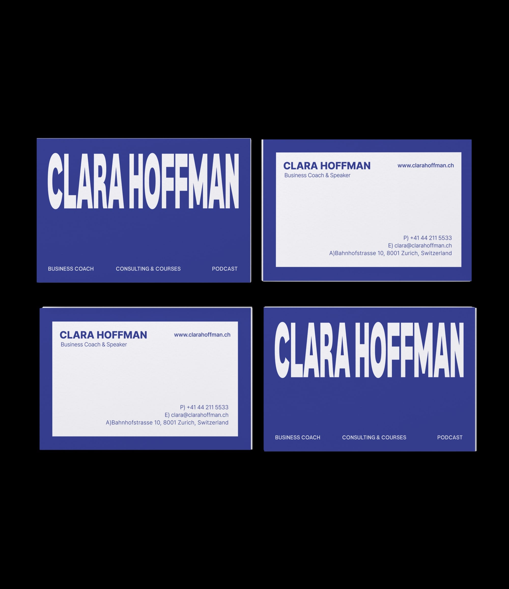 Custom printed business coach business card – clean design – semi-custom service