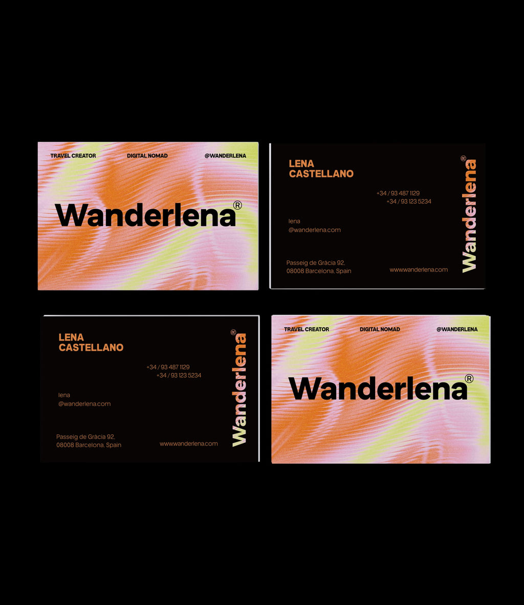Custom printed travel creator business card – wanderlust design – semi-custom service