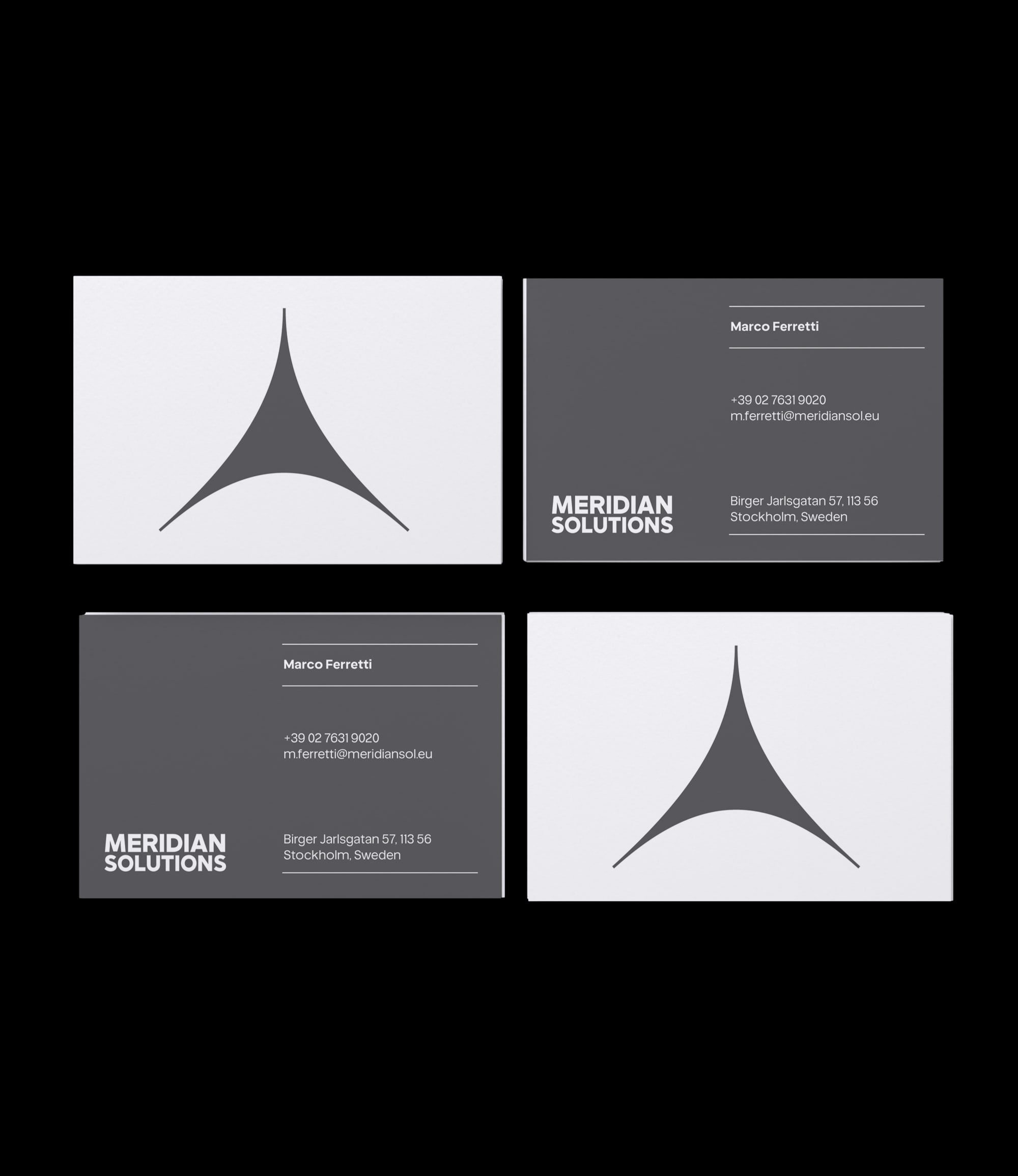 Custom printed b2b corporate business card – formal design – semi-custom service