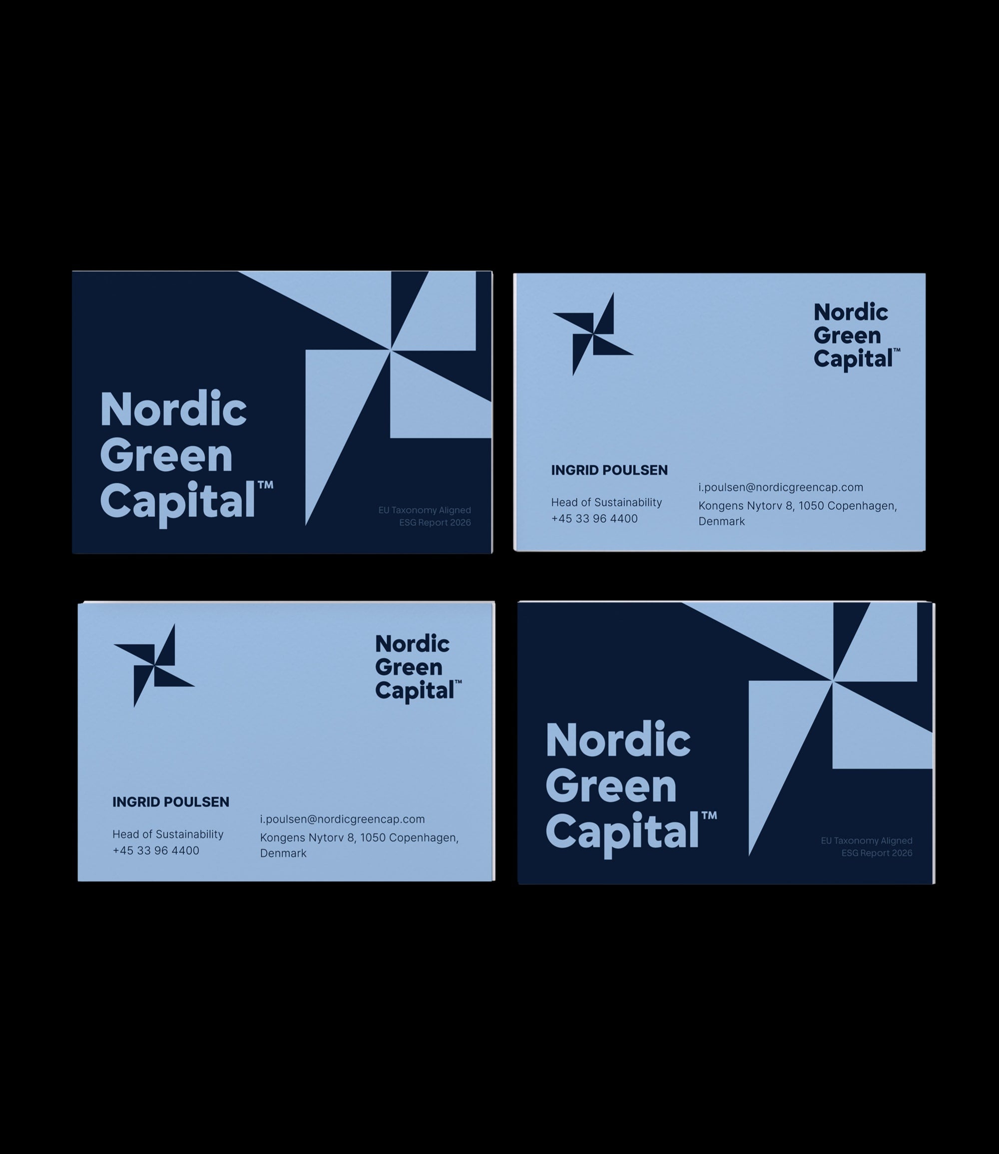 Custom printed esg sustainability business card – nordic design – semi-custom service