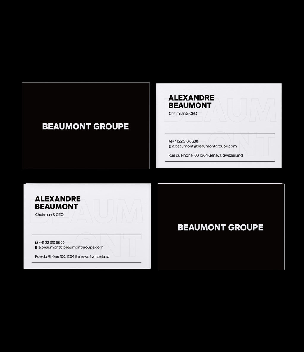 Custom printed ceo executive business card – prestige design – semi-custom service