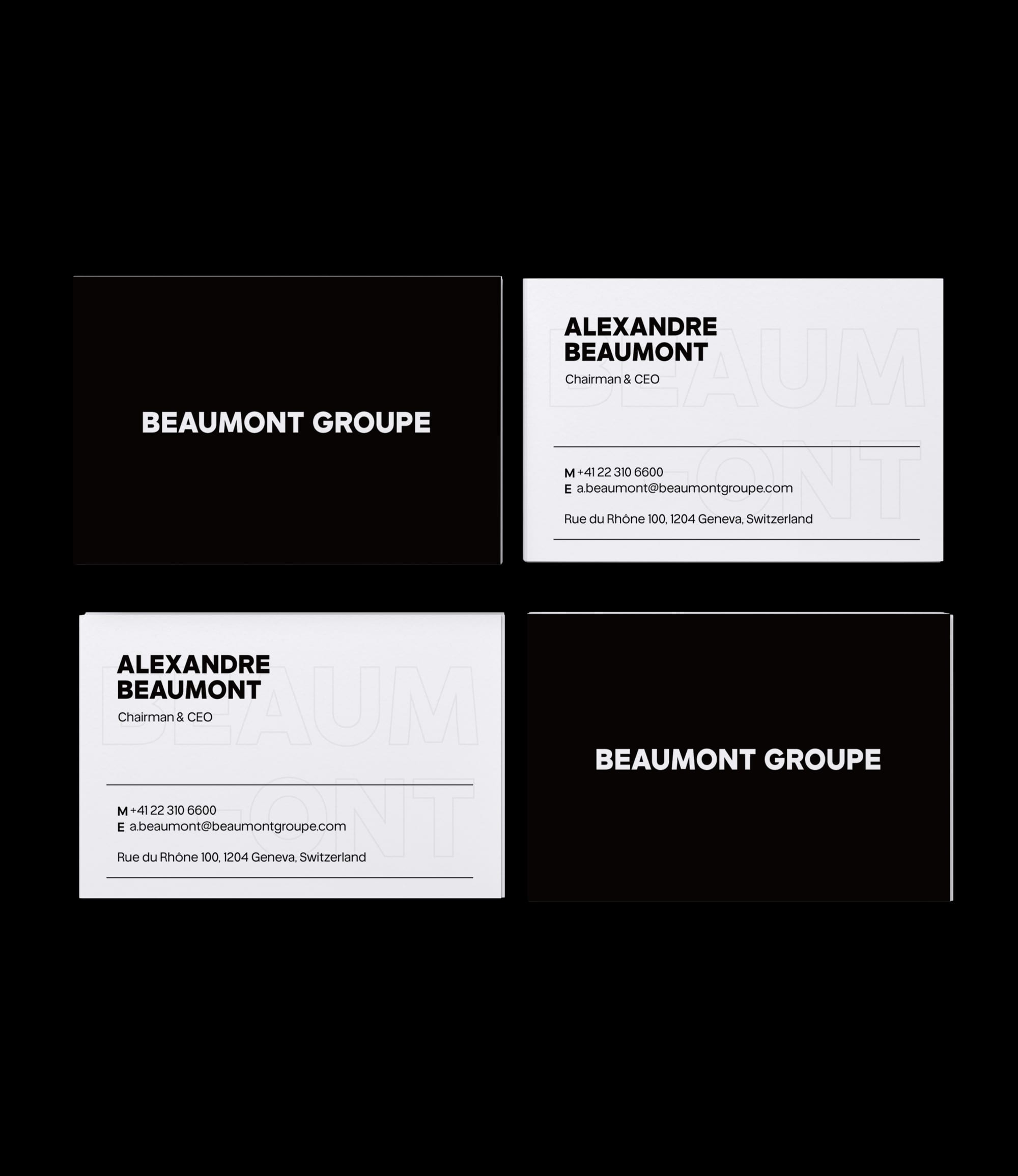 Custom printed ceo executive business card – prestige design – semi-custom service