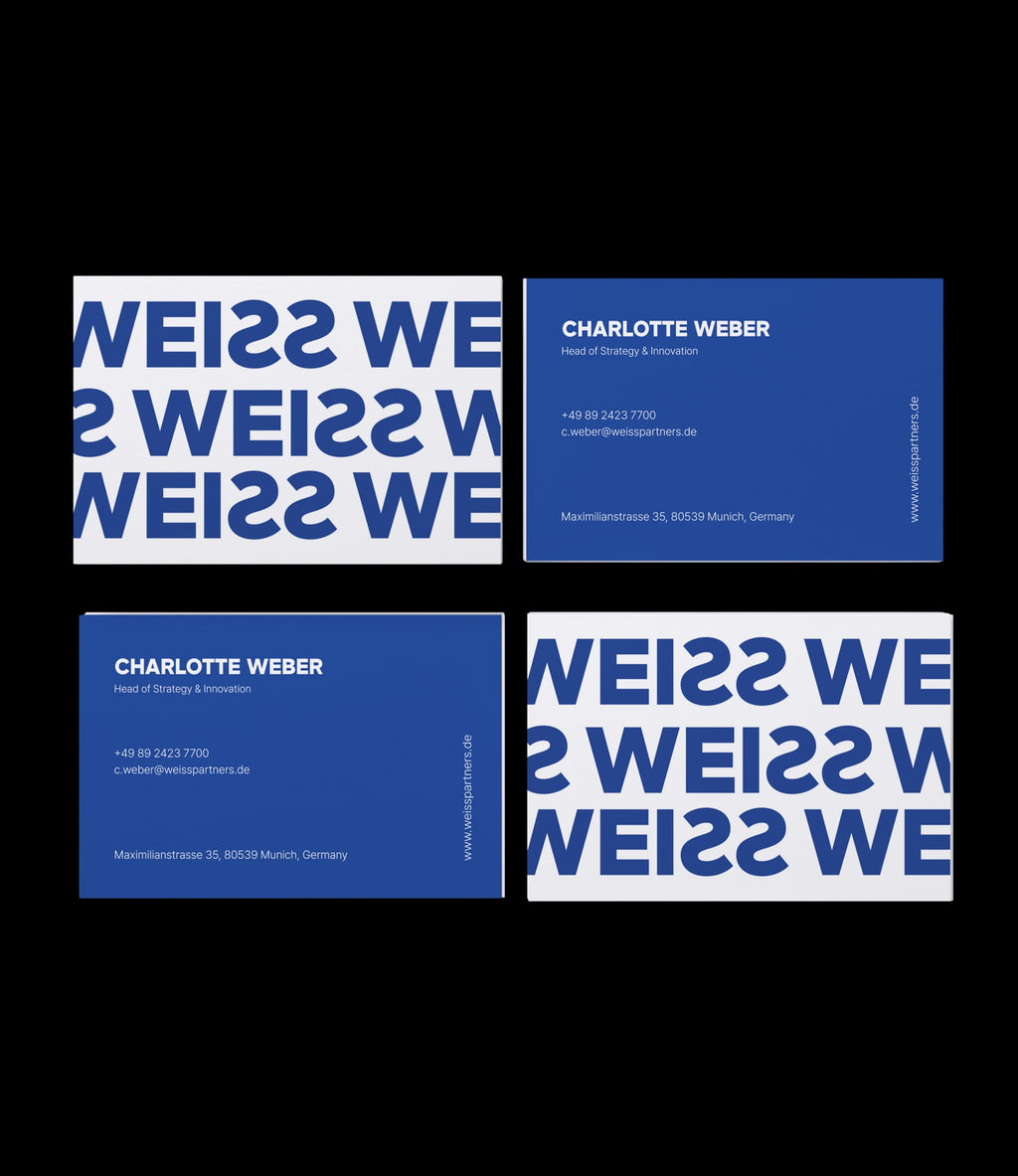 Custom printed strategy consulting business card – sharp design – semi-custom service