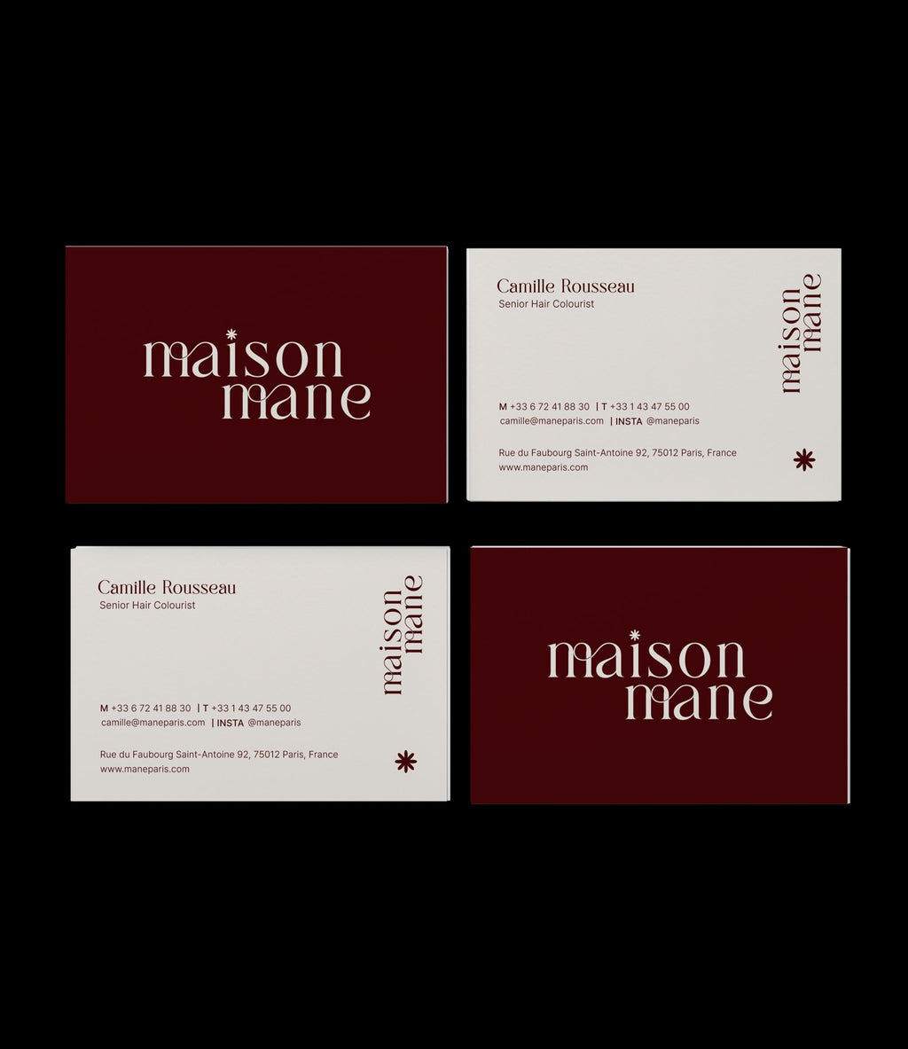Custom printed hair salon business card – chic design – semi-custom service