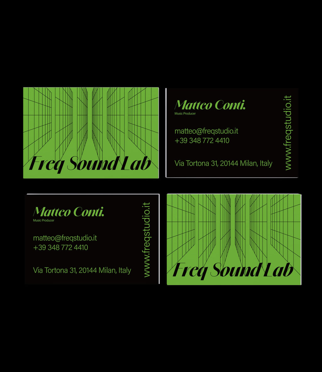 Custom printed music producer business card – dark design – semi-custom service