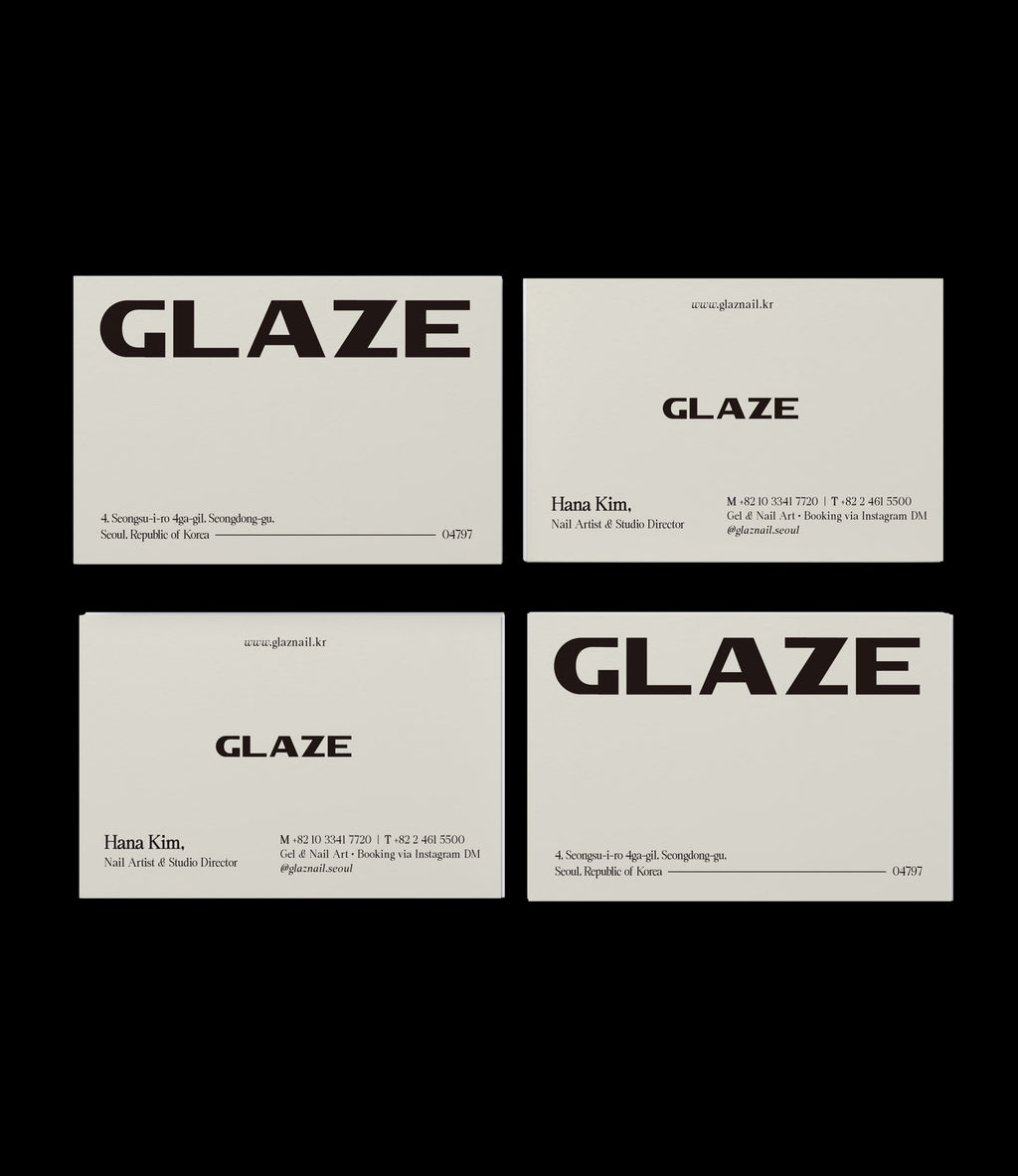 Custom printed nail artist business card – glossy semi-custom design – worldwide shipping