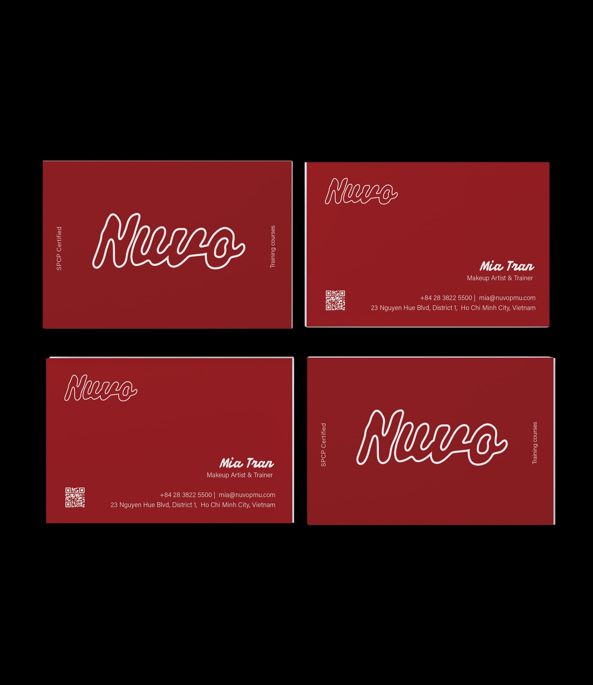 Custom printed permanent makeup artist business card – rose gold semi-custom design – worldwide shipping