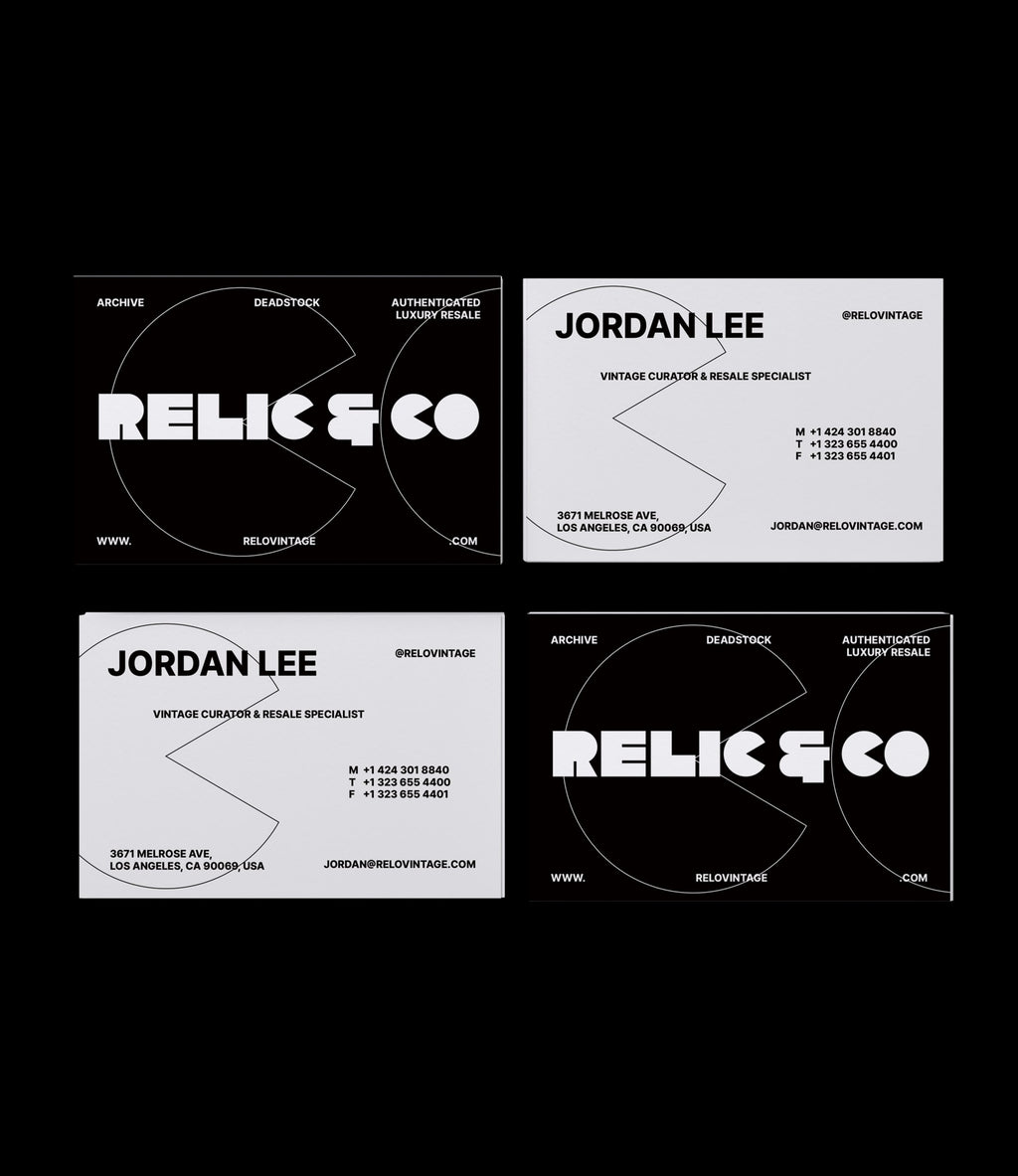 Custom printed vintage curator business card – retro semi-custom design – worldwide shipping