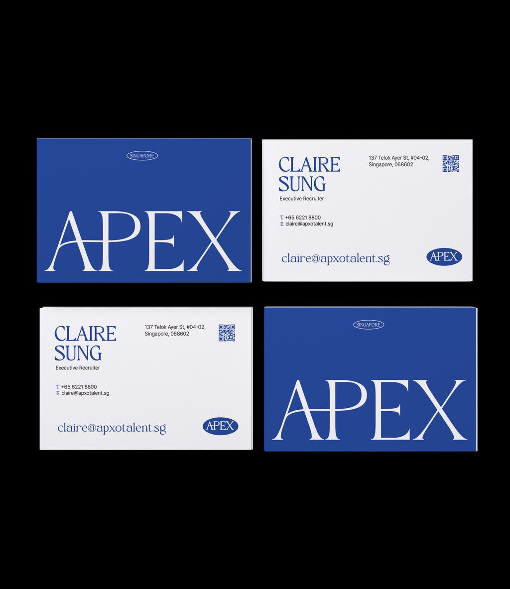 Custom printed executive recruiter business card – corporate semi-custom design – worldwide shipping