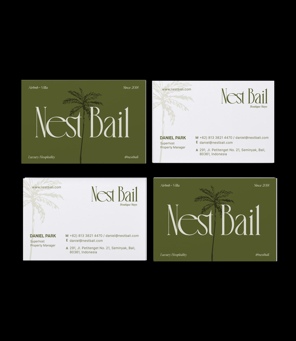 Custom printed airbnb superhost business card – tropical semi-custom design – worldwide shipping