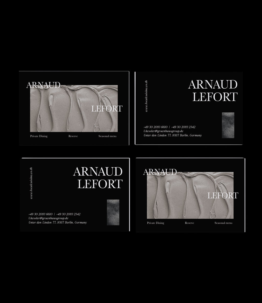 Custom printed executive chef business card – dark editorial semi-custom design – worldwide shipping