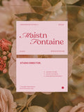 Beauty Studio Director business card – Rose Edition elegant design – printed 300gsm matte cardstock