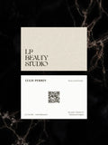 Beauty Content Creator business card – QR Code Minimalist modern design – printed 300gsm matte cardstock