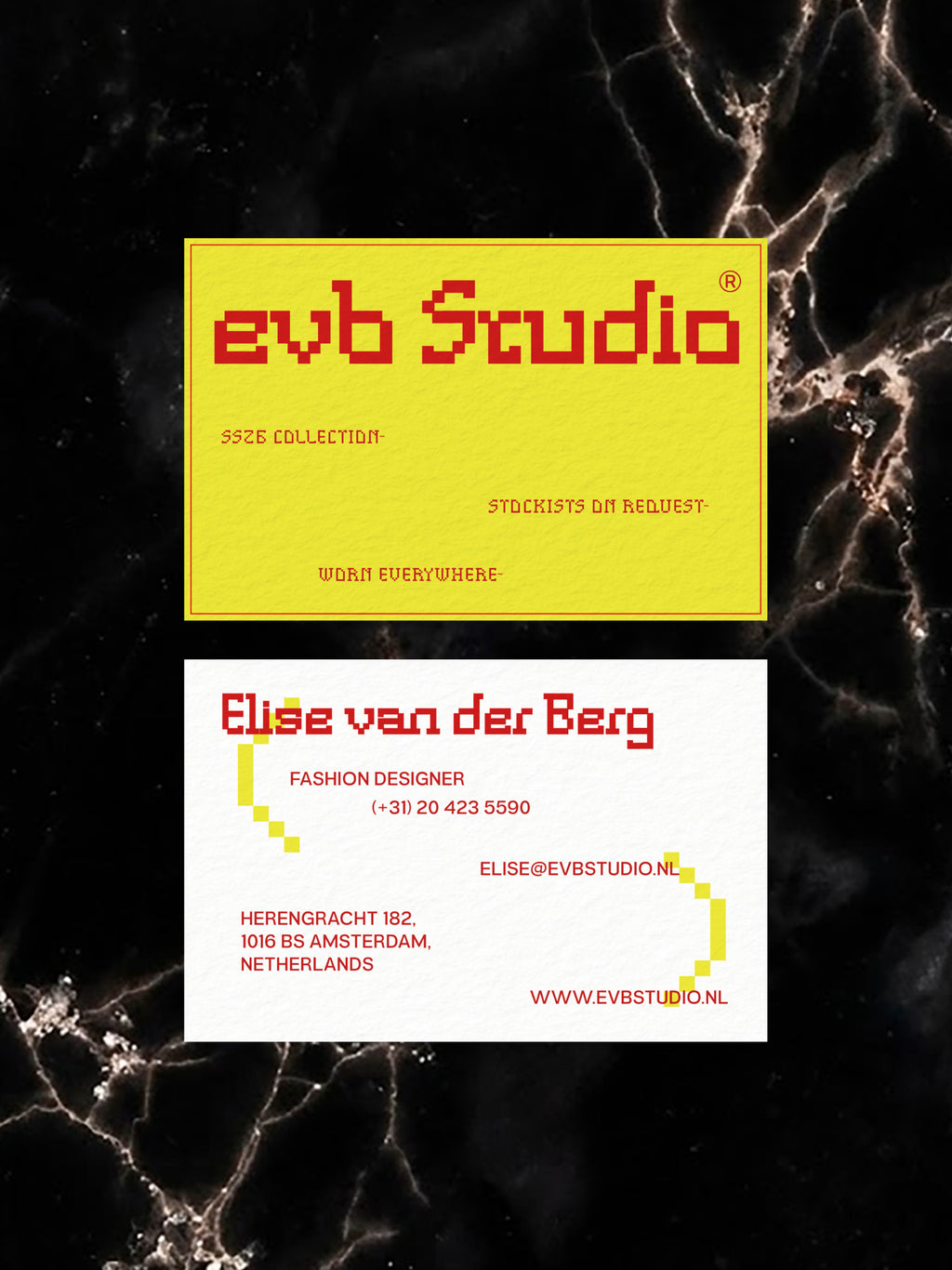 Fashion Studio business card – Monochrome Line minimalist design – printed 300gsm matte cardstock