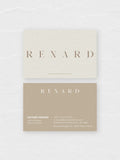 Interior Designer business card – Renard Interiors sophisticated design – printed 300gsm matte cardstock