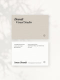 Photographer business card – Brandt Visual dark design – printed 300gsm matte cardstock