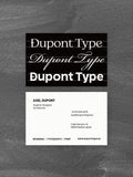 Graphic Designer business card – Dupont Type typographic design – printed 300gsm matte cardstock