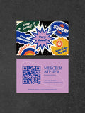 Illustrator Artist business card – Mercier Atelier artistic design – printed 300gsm matte cardstock