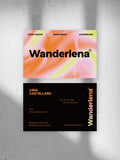 Travel Creator business card – Wanderlena wanderlust design – printed 300gsm matte cardstock