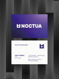 Tech Startup business card – Noctua Technologies tech design – printed 300gsm matte cardstock