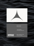 B2B Corporate business card – Meridian Solutions formal design – printed 300gsm matte cardstock
