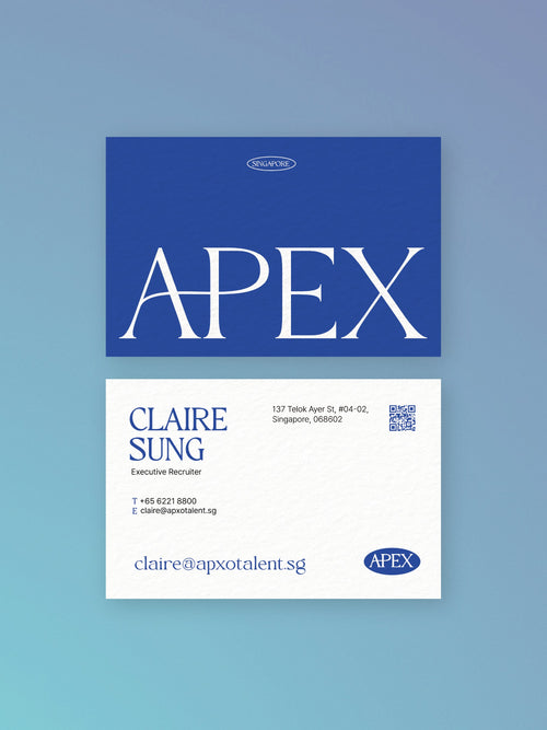 Executive Recruiter business card – Apex corporate design – printed 300gsm matte cardstock