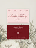 Wedding Planner business card – Amara Wedding romantic design – printed 300gsm matte cardstock