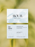 Mindfulness Coach business card – Moum misty blue design – printed 300gsm matte cardstock